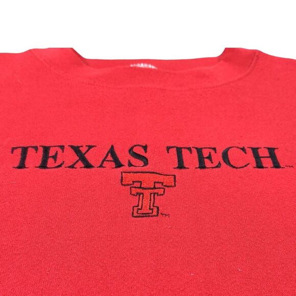 Vintage Tultex Texas Tech University Crew Neck Sweatshirt - Size 2XL - Picture 4 of 8
